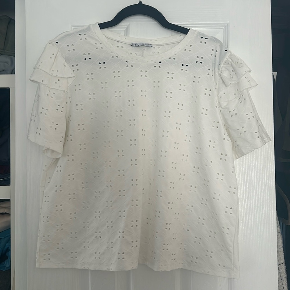 Zara Eyelet TShirt